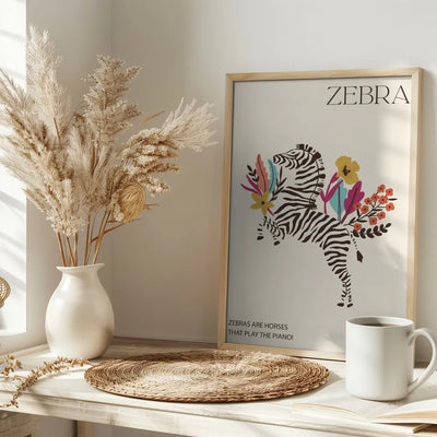 ZEBRA. Zebra Collection - Stretched Canvas, Poster or Fine Art Print I Heart Wall Art