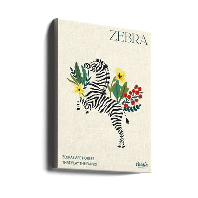 ZEBRA. Zebra Collection - Stretched Canvas, Poster or Fine Art Print I Heart Wall Art