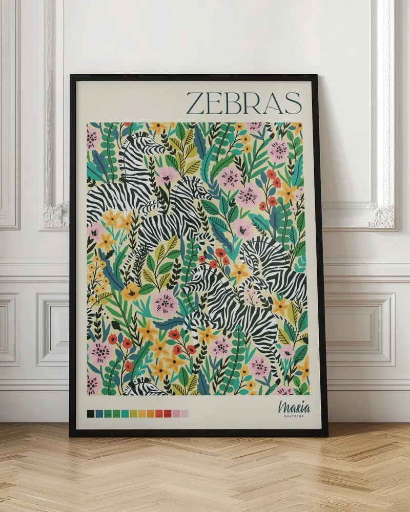 ZEBRA. Zebra Collection - Stretched Canvas, Poster or Fine Art Print I Heart Wall Art