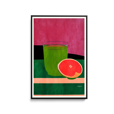 Pink, Little Grapefruit by Bo Anderson - Stretched Canvas Print or Framed Fine Art Print - Artwork I Heart Wall Art Australia 