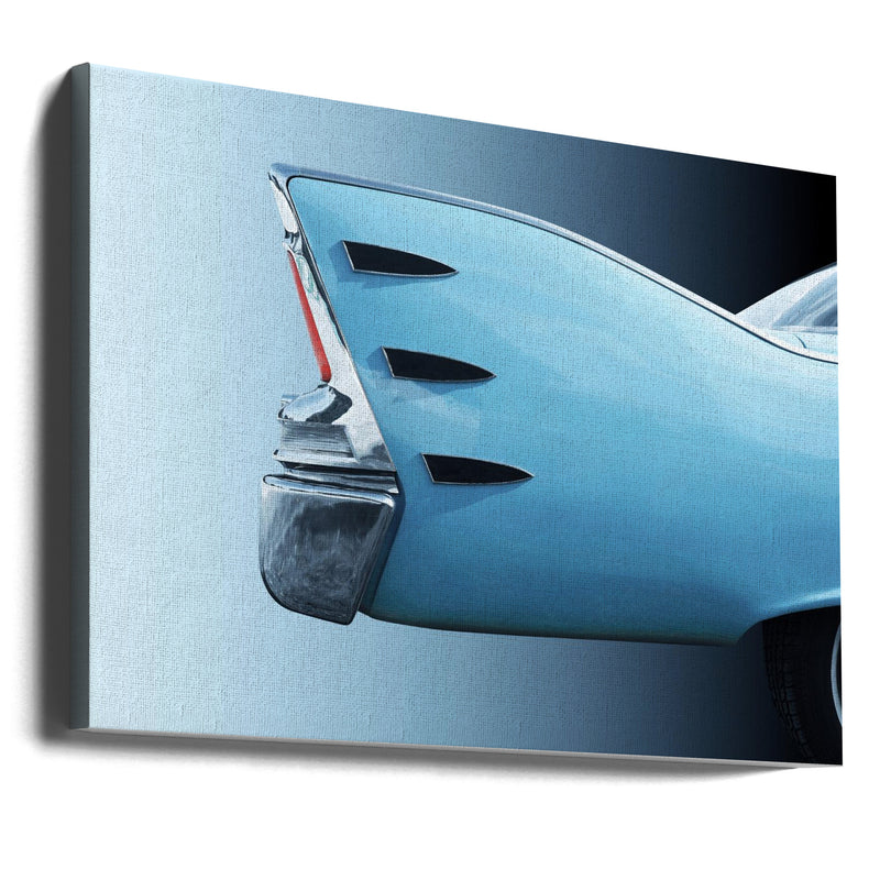 American classic car Belvedere 1960 Tail fin - Stretched Canvas, Poster or Fine Art Print I Heart Wall Art