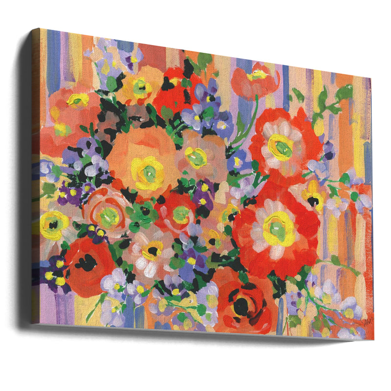 Folk Bouquet - Stretched Canvas, Poster or Fine Art Print I Heart Wall Art