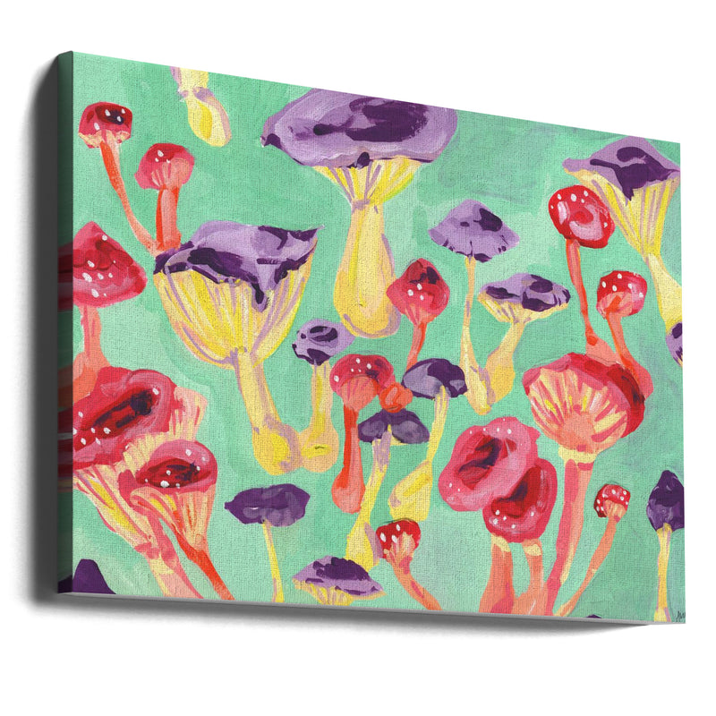 Magic Mushrooms - Stretched Canvas, Poster or Fine Art Print I Heart Wall Art