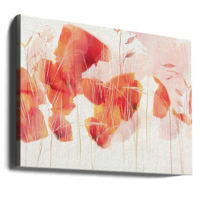 Modern poppies - Stretched Canvas, Poster or Fine Art Print I Heart Wall Art