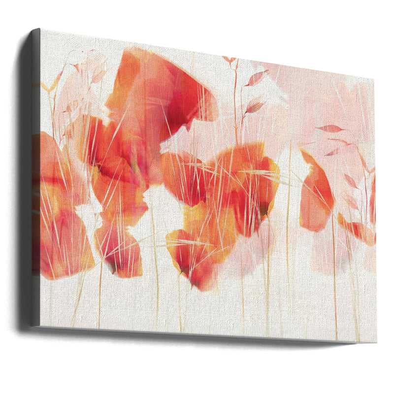 Modern poppies - Stretched Canvas, Poster or Fine Art Print I Heart Wall Art