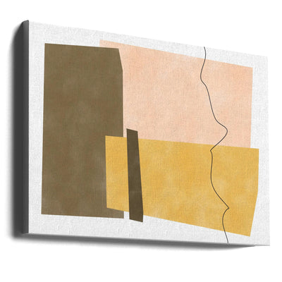 Geometric Shapes In Earthy Tones - Stretched Canvas, Poster or Fine Art Print I Heart Wall Art