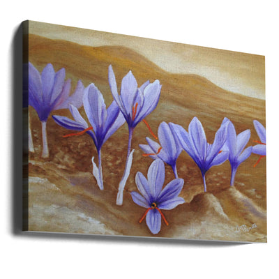 Saffron Flowers - Stretched Canvas, Poster or Fine Art Print I Heart Wall Art