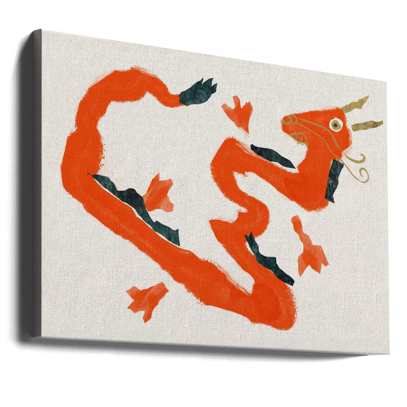 Dragon cut out - Stretched Canvas, Poster or Fine Art Print I Heart Wall Art