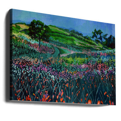 Fields of Flowers - Stretched Canvas, Poster or Fine Art Print I Heart Wall Art