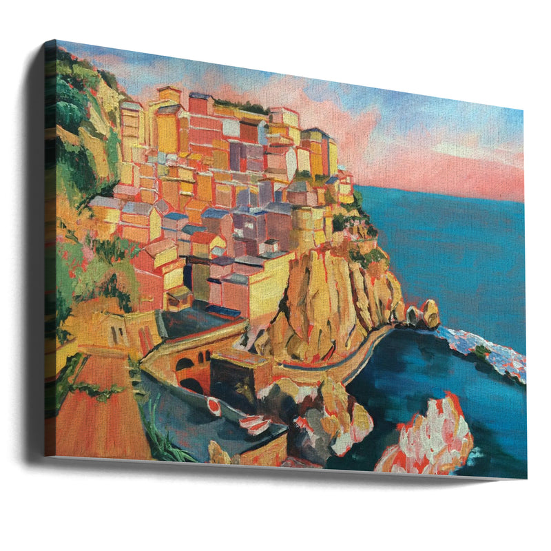 Manarola Italy - Stretched Canvas, Poster or Fine Art Print I Heart Wall Art