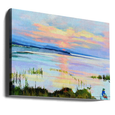 Sunset On the Bay - Stretched Canvas, Poster or Fine Art Print I Heart Wall Art