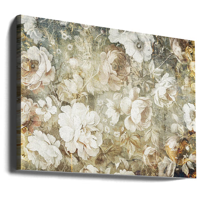 Floral Vintage Art Illustration 02 - Stretched Canvas, Poster or Fine Art Print I Heart Wall Art