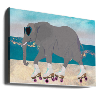 Elephant Beach Landscape 01 - Stretched Canvas, Poster or Fine Art Print I Heart Wall Art