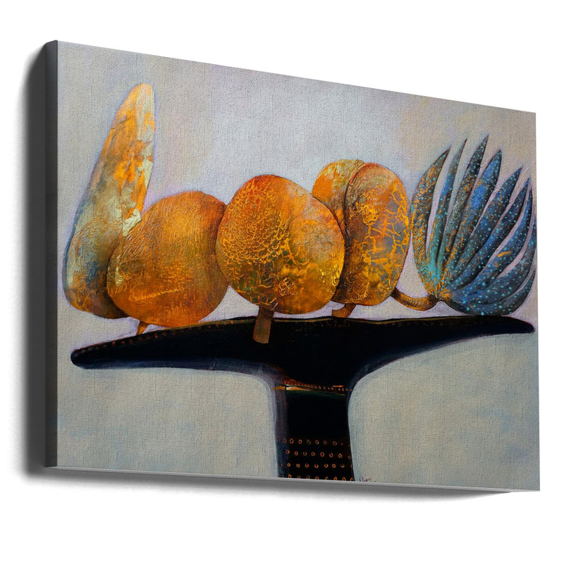 Blue Bananas - Stretched Canvas, Poster or Fine Art Print I Heart Wall Art