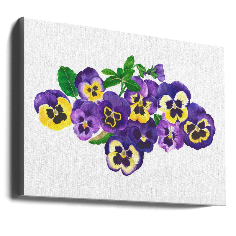 Pansies - Stretched Canvas, Poster or Fine Art Print I Heart Wall Art