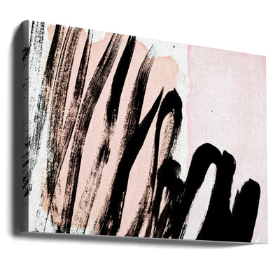 Strokes On Blush - Stretched Canvas, Poster or Fine Art Print I Heart Wall Art