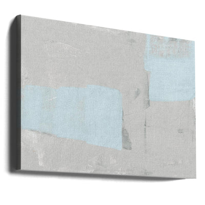 Pale Blue Grey Texture - Stretched Canvas, Poster or Fine Art Print I Heart Wall Art