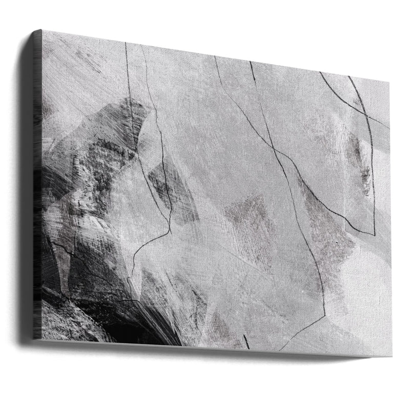 Abstract Lines BW - Stretched Canvas, Poster or Fine Art Print I Heart Wall Art