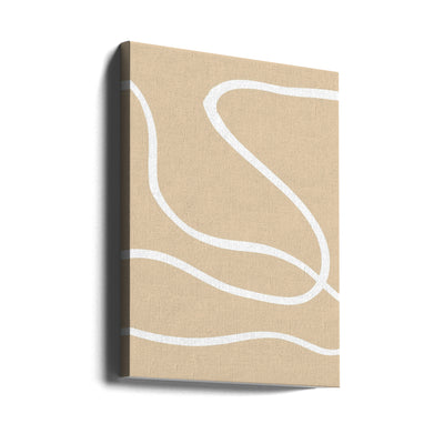 Beige Lines 01 - Stretched Canvas, Poster or Fine Art Print I Heart Wall Art