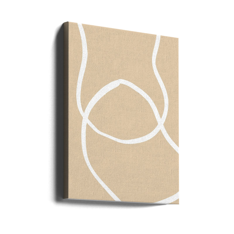 Beige Lines 04 - Stretched Canvas, Poster or Fine Art Print I Heart Wall Art