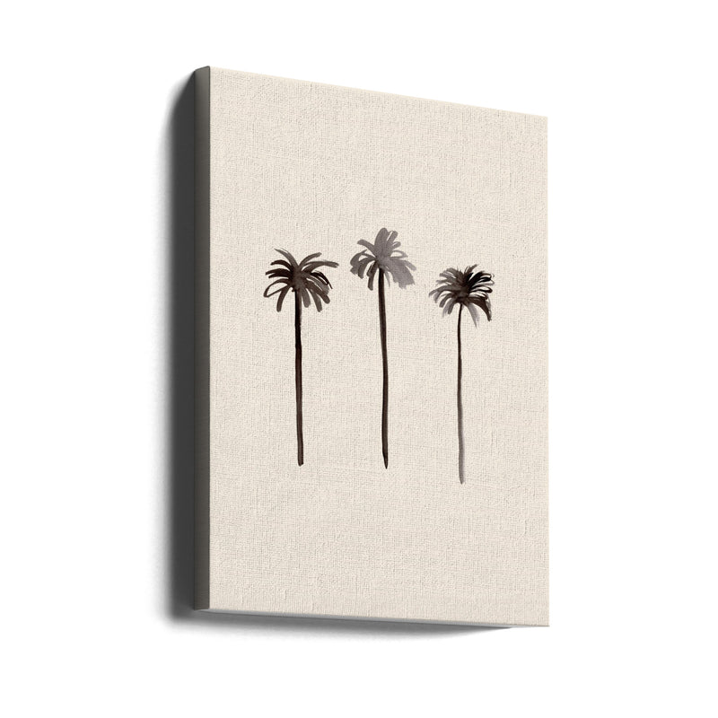 Palm Trees Ink - Stretched Canvas, Poster or Fine Art Print I Heart Wall Art