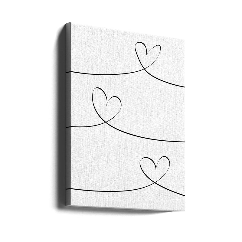 One Line 02 - Stretched Canvas, Poster or Fine Art Print I Heart Wall Art