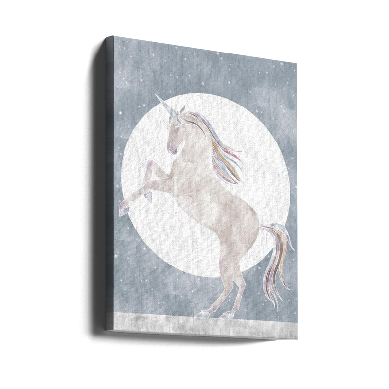 Rising Unicorn - Stretched Canvas, Poster or Fine Art Print I Heart Wall Art