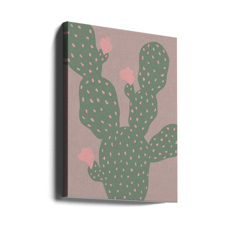 Green Cactus - Stretched Canvas, Poster or Fine Art Print I Heart Wall Art