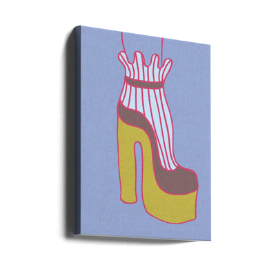 Yellow Heel 01 - Stretched Canvas, Poster or Fine Art Print I Heart Wall Art