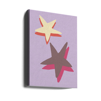 Lilac Star - Stretched Canvas, Poster or Fine Art Print I Heart Wall Art