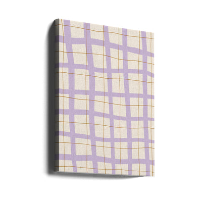 Lilac Grid - Stretched Canvas, Poster or Fine Art Print I Heart Wall Art