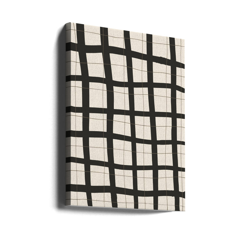 Black Grid - Stretched Canvas, Poster or Fine Art Print I Heart Wall Art