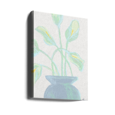 Flowers Mint - Stretched Canvas, Poster or Fine Art Print I Heart Wall Art