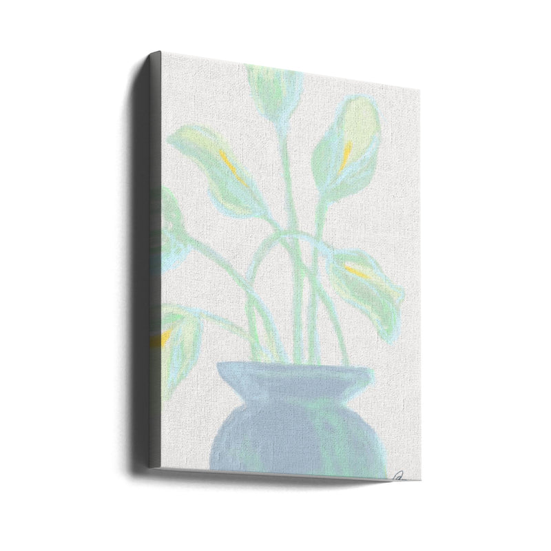 Flowers Mint - Stretched Canvas, Poster or Fine Art Print I Heart Wall Art