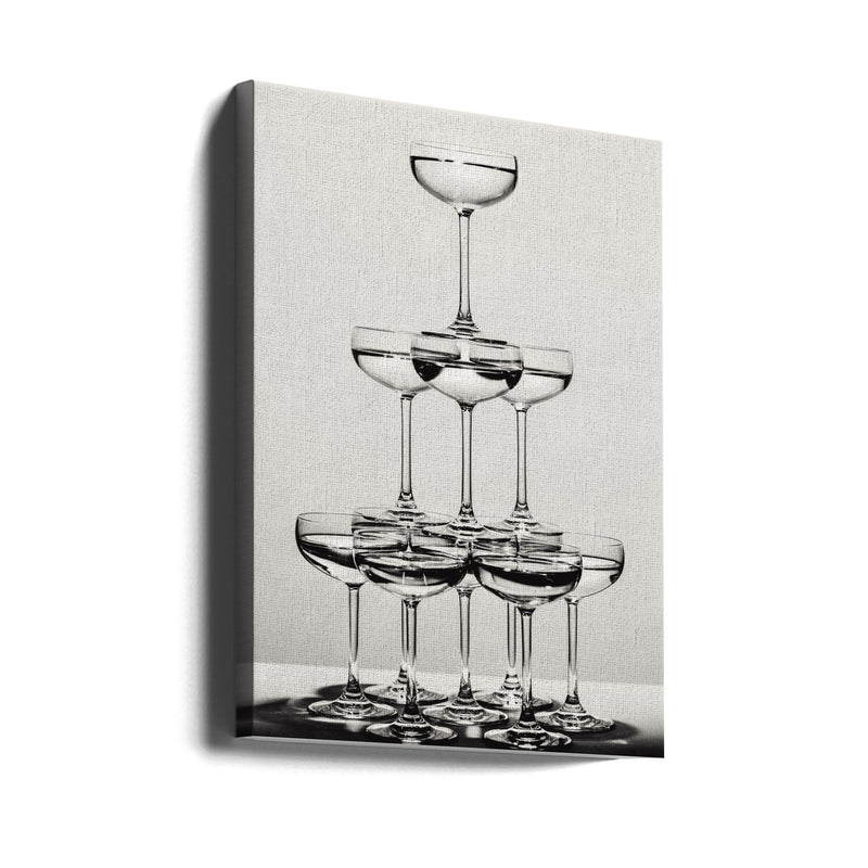 Champagne tower_6 - Stretched Canvas, Poster or Fine Art Print I Heart Wall Art