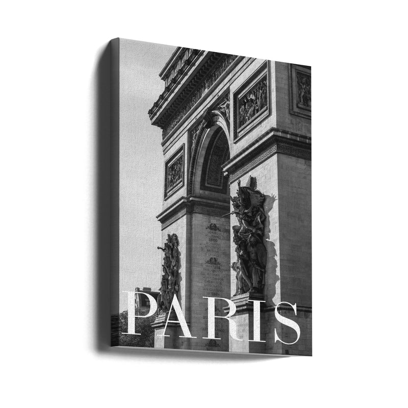 Paris Text 6 - Stretched Canvas, Poster or Fine Art Print I Heart Wall Art