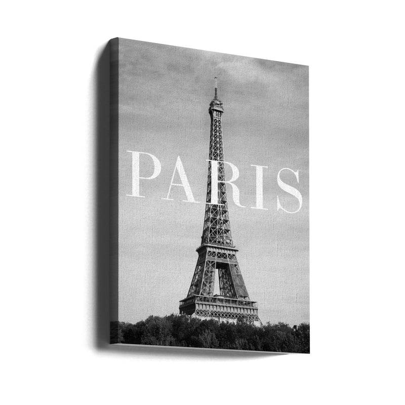 Paris Text 2 - Stretched Canvas, Poster or Fine Art Print I Heart Wall Art