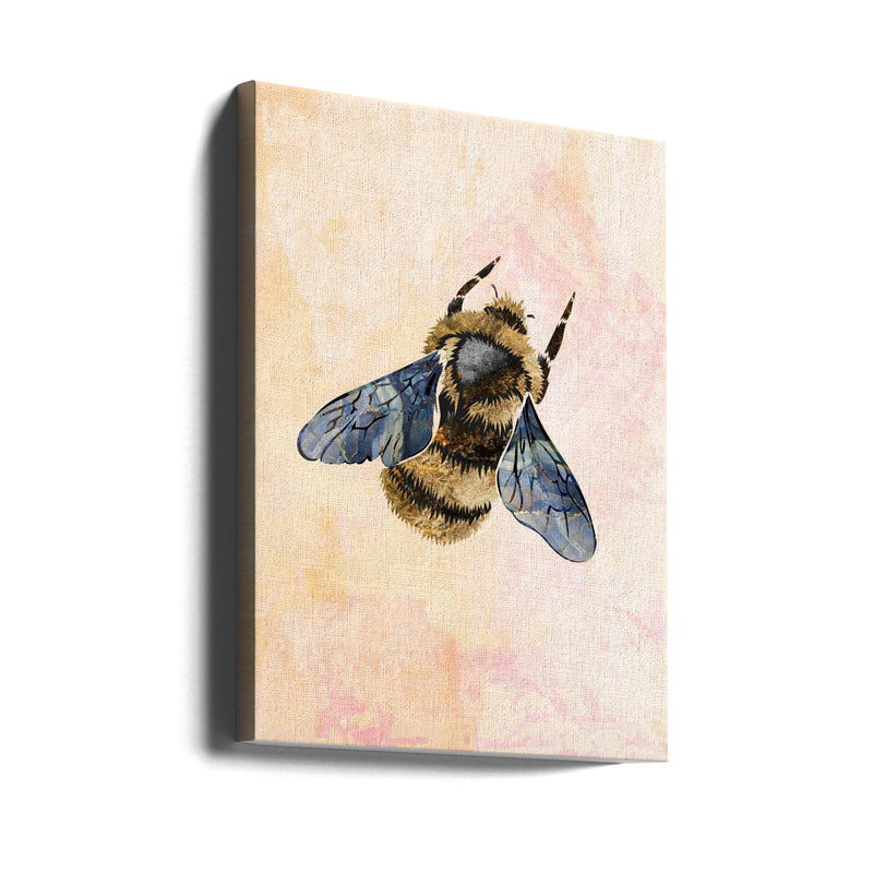 Rustic bee - Stretched Canvas, Poster or Fine Art Print I Heart Wall Art