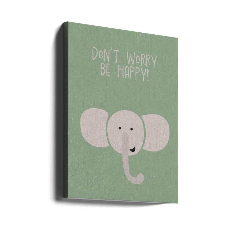 Elephant nursery print - Stretched Canvas, Poster or Fine Art Print I Heart Wall Art