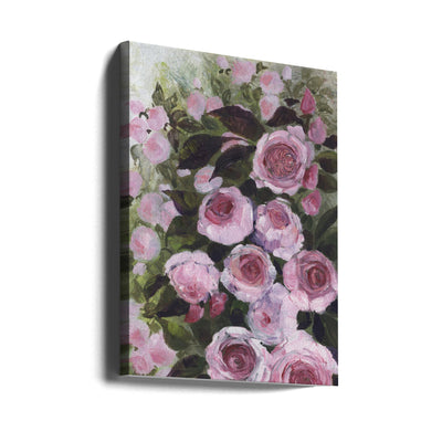 Aurorie painterly roses - Stretched Canvas, Poster or Fine Art Print I Heart Wall Art