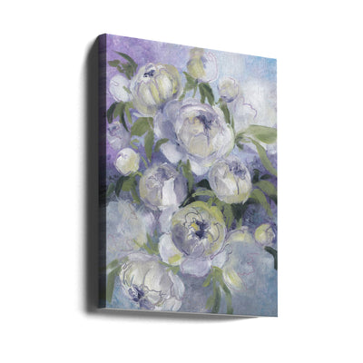 Sady painterly florals in violet - Stretched Canvas, Poster or Fine Art Print I Heart Wall Art