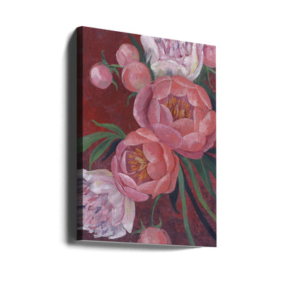 Nevaeh peonies - Stretched Canvas, Poster or Fine Art Print I Heart Wall Art