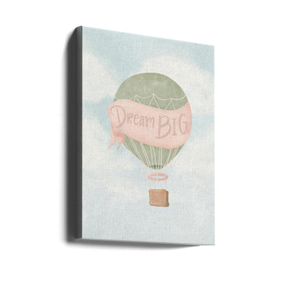 Dream Big Pink - Stretched Canvas, Poster or Fine Art Print I Heart Wall Art