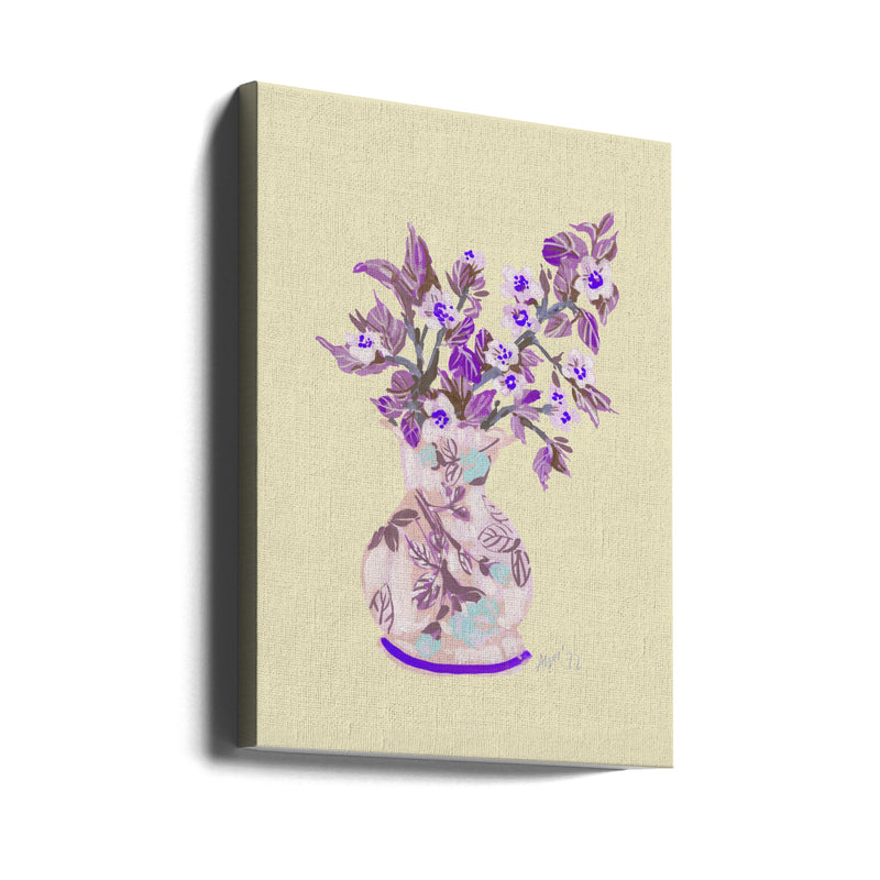 Apple Blossom - Violet - Stretched Canvas, Poster or Fine Art Print I Heart Wall Art