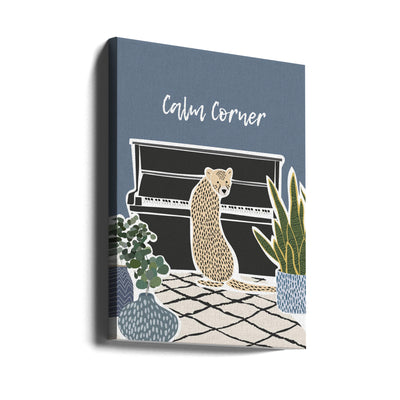 Calming Corner Kids Cheetah Piano Print - Stretched Canvas, Poster or Fine Art Print I Heart Wall Art