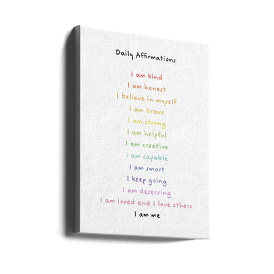 Children's affirmations emotions print 3 - Stretched Canvas, Poster or Fine Art Print I Heart Wall Art