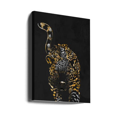 Black gold jaguar - Stretched Canvas, Poster or Fine Art Print I Heart Wall Art