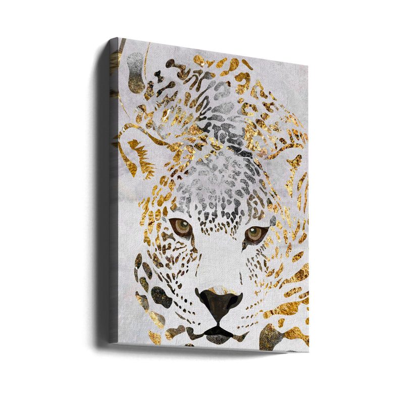 Grunge jaguar gold - Stretched Canvas, Poster or Fine Art Print I Heart Wall Art