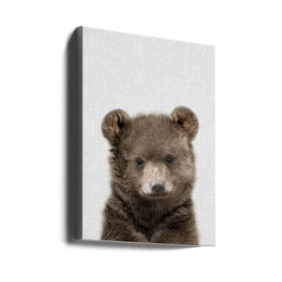 Peekaboo Baby Bear - Stretched Canvas, Poster or Fine Art Print I Heart Wall Art