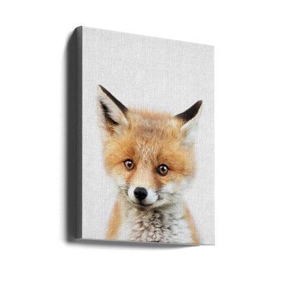 Peekaboo Baby Fox - Stretched Canvas, Poster or Fine Art Print I Heart Wall Art